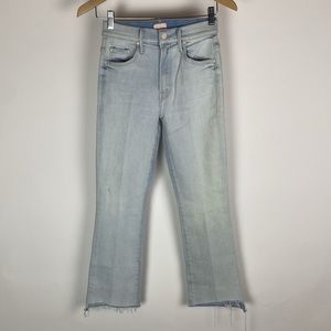 MOTHER The Insider Crop Step Fray Jean in I Sexico México Wash, Size. 27